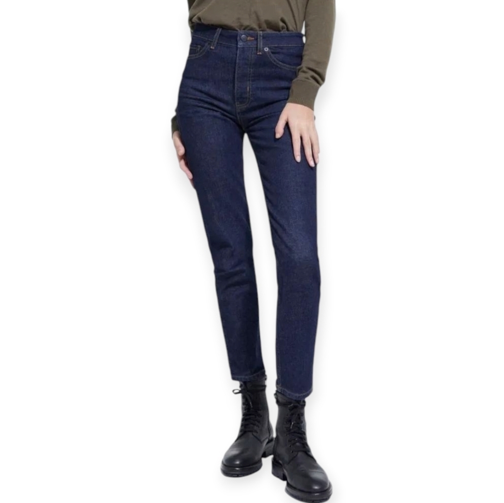 The Kooples Slim Fit Straight Leg Jeans High Rise Dark Wash Size 27